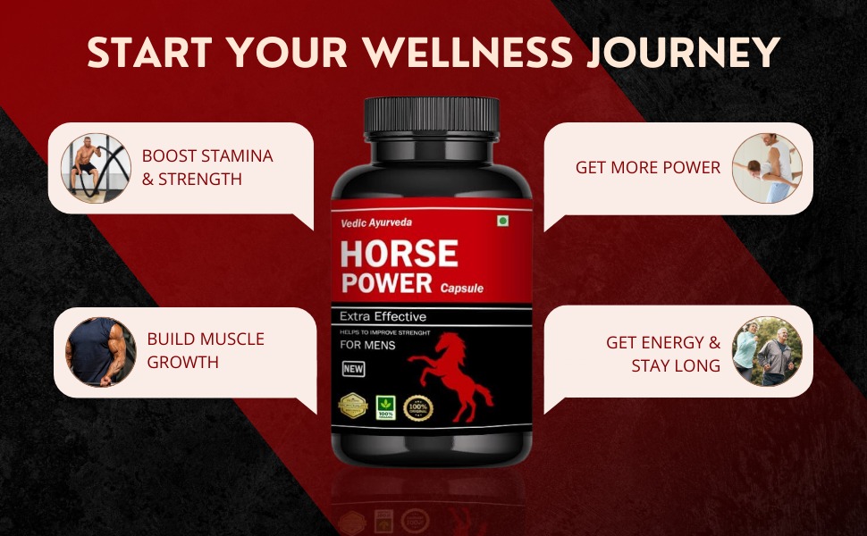 Instant Effective Horse Power Capsule - Advanced Formula - Enriched with Ayurvedic Herbs for Long Lasting Result