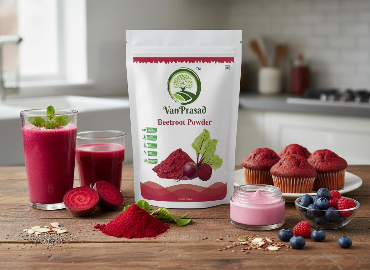 Beetroot Powder Natural No Additives Rich in Iron, Antioxidants & Nitrates Perfect for Smoothies, Juices, Baking & Skincare Nutritional Supplement (1 Kg)