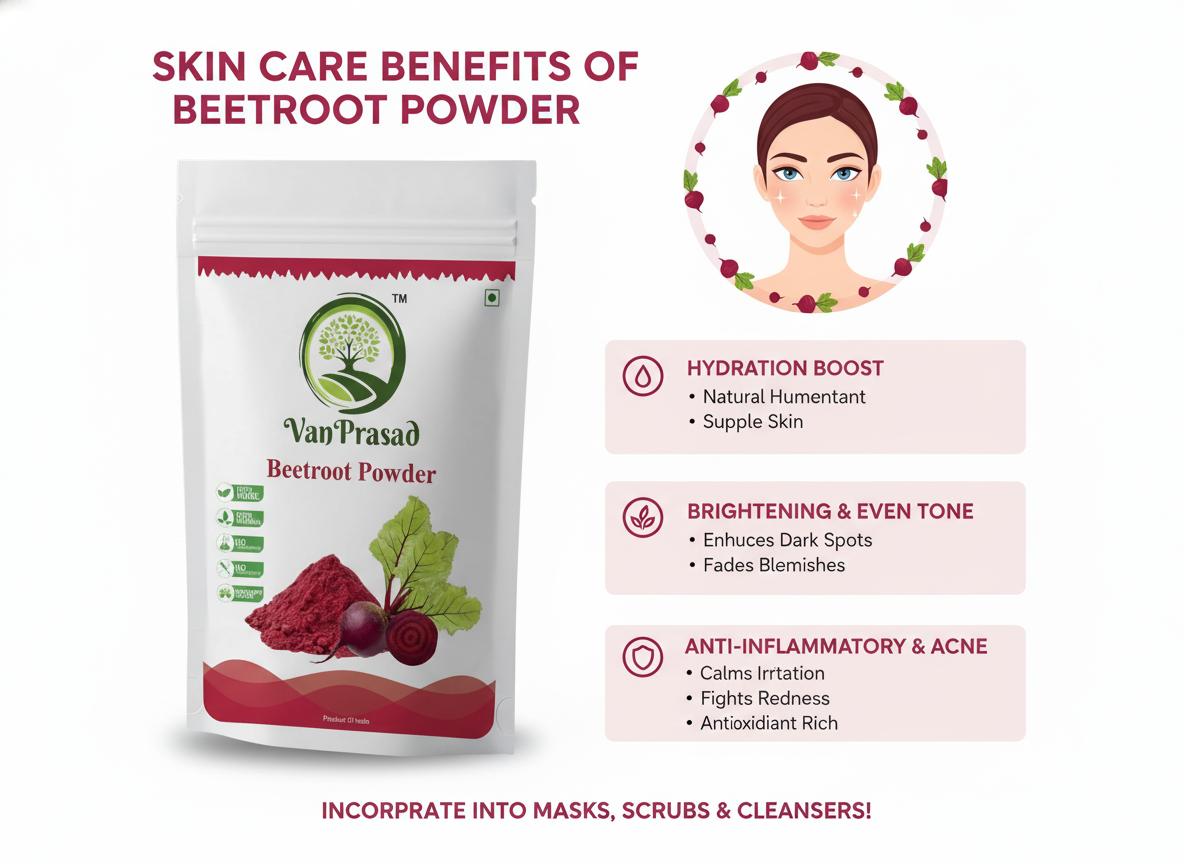 Beetroot Powder Natural No Additives Rich in Iron, Antioxidants & Nitrates Perfect for Smoothies, Juices, Baking & Skincare Nutritional Supplement (1 Kg)