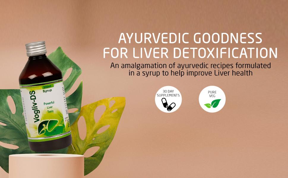Vogue Wellness Vogliv-DS Syrup | Ayurvedic Herbal Liver Tonic for Healthy Liver, Digestion & Appetite Support | Natural Detox & Vitality Booster | 200 ml (Pack of 2)