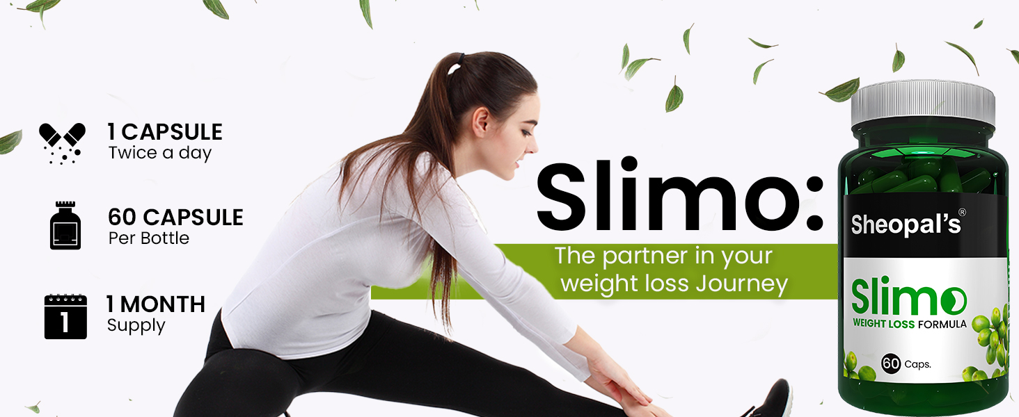 Sheopals Slimo Capsules - Chlorogenic Acid Capsules, 100% Natural Weight Loss Supplement, Boosts Metabolism, Supports Fat Burn, 60 Capsules