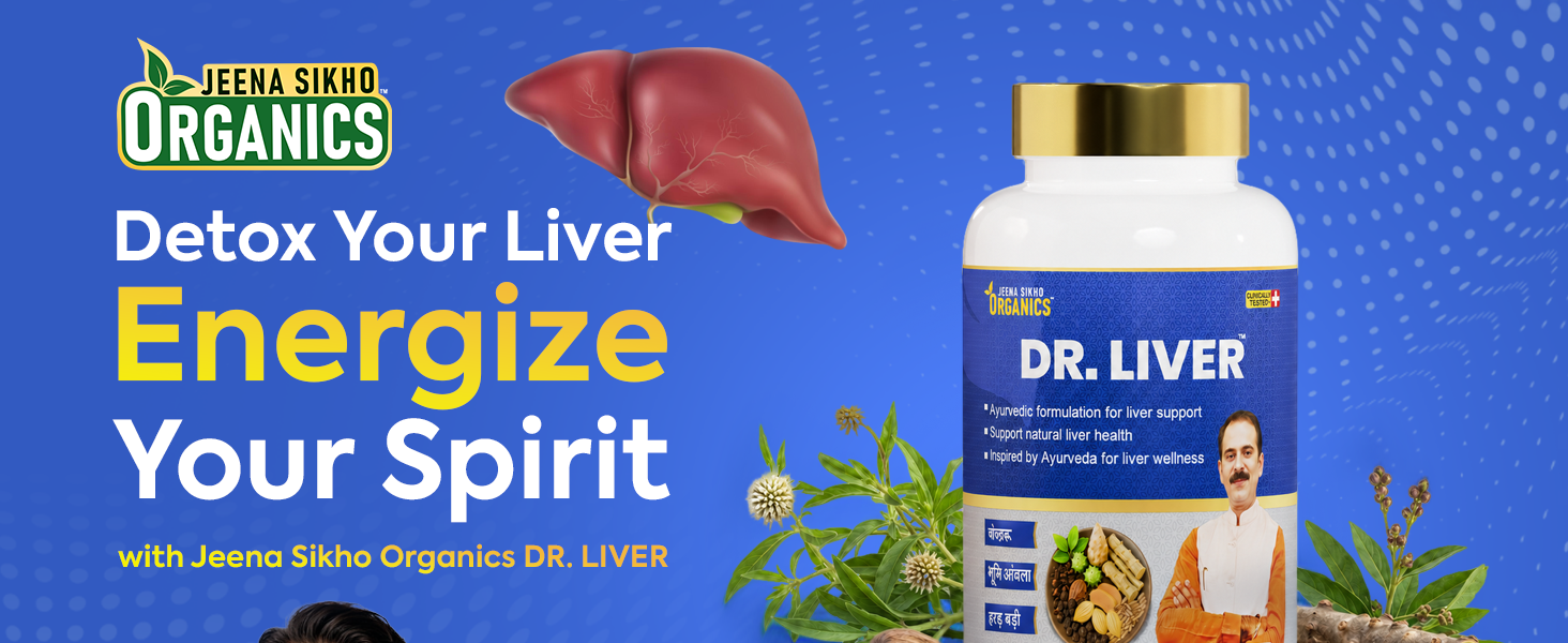 Jeena Sikho Organics Dr. Liver Tablets | Ayurvedic Liver Supplement | With Bhumi Amla, Punarnava & Bhringraj | Helps with Digestion, Metabolism & Daily Detox Balance, 60 Tablets