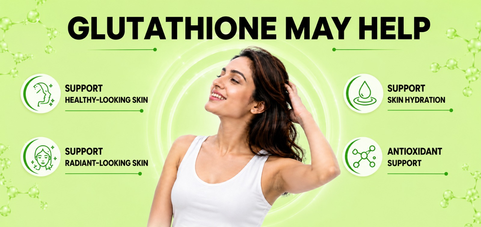 HXN Glutathione Tablets for Women | L-Glutathione Vitamin C, NAC, Hyaluronic Acid, Biotin & Collagen | Skin Health & Brightening Support | Whitening Antioxidant Supplement -90 Glutathione Tablets