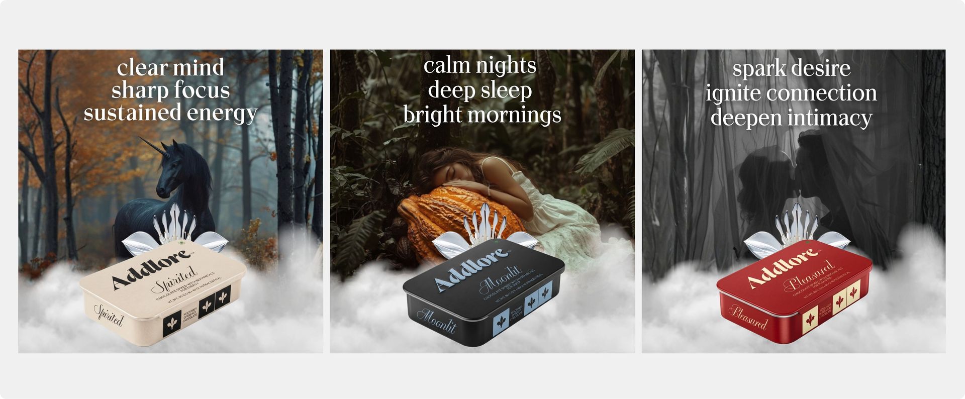 Moonlit Daily Deep Sleep Supplement | Magnesium Glycinate + Melatonin + L-Theanine + Reishi + Chamomile + Zinc | 6-in-1 Sleep Stack | Wake Up Sharp | Bean-to-Bar Artisan 48% Cacao Dark Chocolate | 16 Servings