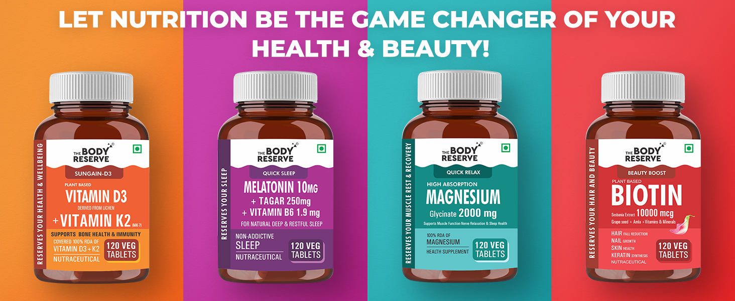 The Body Reserve Magnesium Glycinate Supplement - 120 Vegetable Capsules, 550mg Per Serving, High Absorption Chelated Form - Supports Muscle & Nerve Health, Aids Relaxation for Men & Women