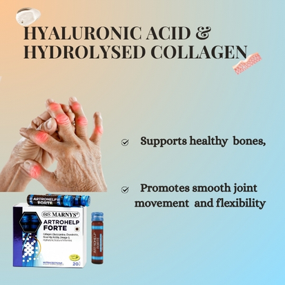 Marnys Artrohelp Forte | 7-in-1 Joint Support & Mobility Formula | Collagen, Glucosamine, Chondroitin, Hyaluronic Acid, Omega-3, Rosehip & Nettle | Supports Cartilage, bone & Flexibility | 20 Ready-to-Drink Vials