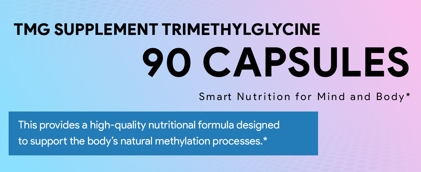 TMG Supplement Trimethylglycine 500 mg – 90 Vegan Capsules | Microcrystalline Encapsulation for Enhanced Bioavailability | Methyl Donor for Heart, Brain, & Homocysteine Support
