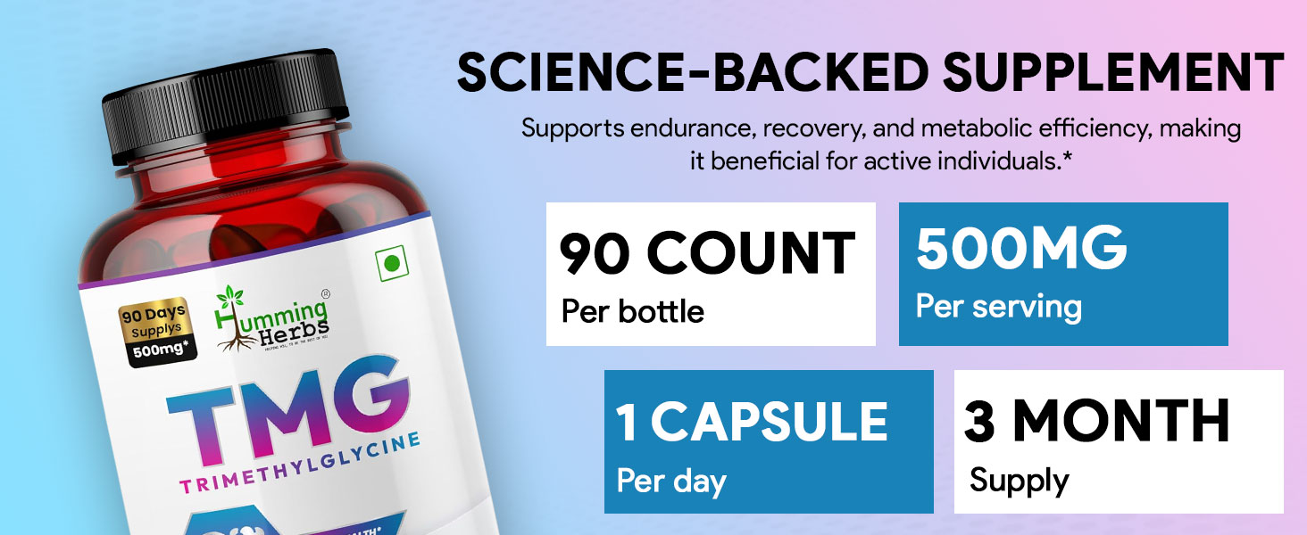 TMG Supplement Trimethylglycine 500 mg – 90 Vegan Capsules | Microcrystalline Encapsulation for Enhanced Bioavailability | Methyl Donor for Heart, Brain, & Homocysteine Support