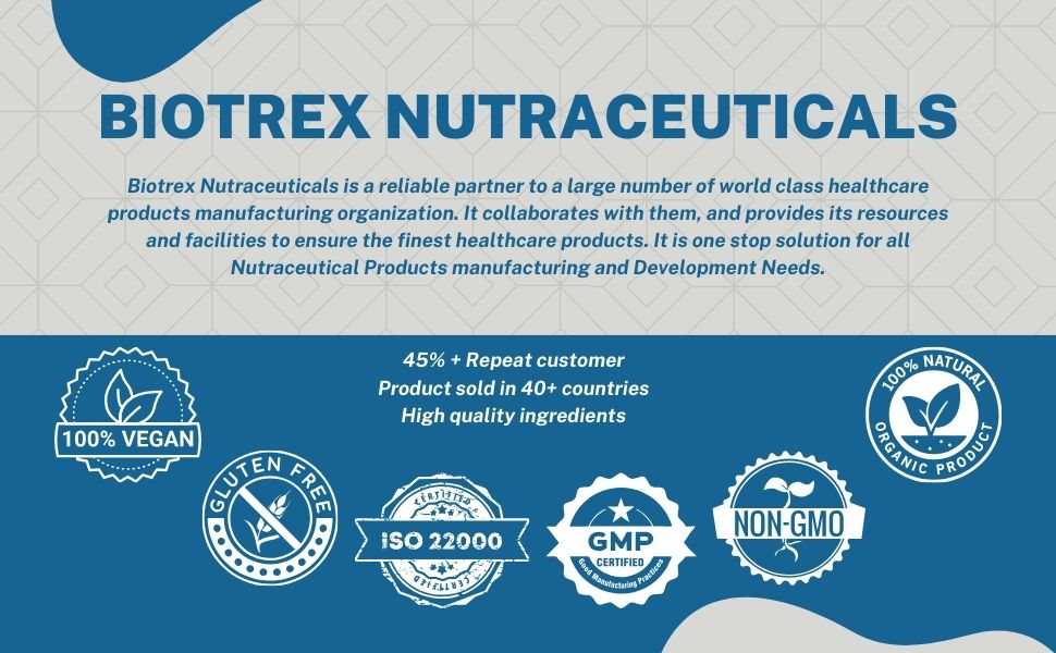 Biotrex Nutraceuticals Thyroid Care Supplement With Ashwagandha, Kelp, Selenium, L-Tyrosine & Iodine | Supports Thyroid Health & Mood Balance | Enhances Energy - 60 Vegetarian Capsules