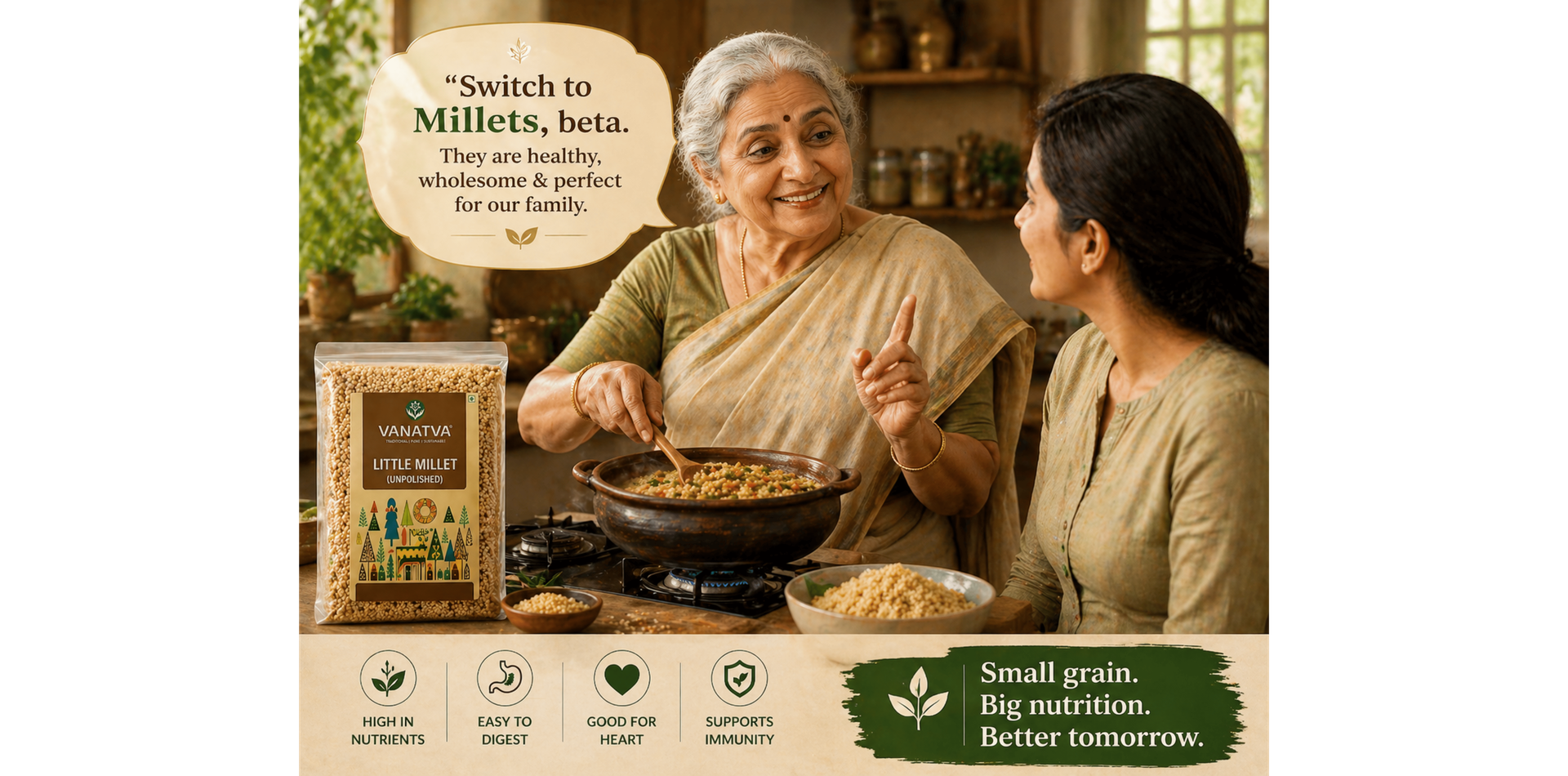 Little Millet (Unpolished) 500g | Natural Gluten Free Whole Grain | High Fiber Superfood for Weight Management & Daily Nutrition | Rich in Protein & Essential Minerals | Traditional Nutritious Grain Alternative