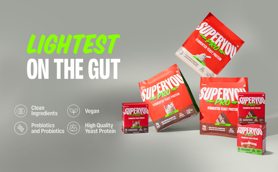Superyou Pro Fermented Yeast Protein Isolate Cold Coffee 1kg | 24g Protein/Serve | Vegan, No Bloat, Heat-Stable | Easy to Digest | Gut Friendly | PDCAAS of 1
