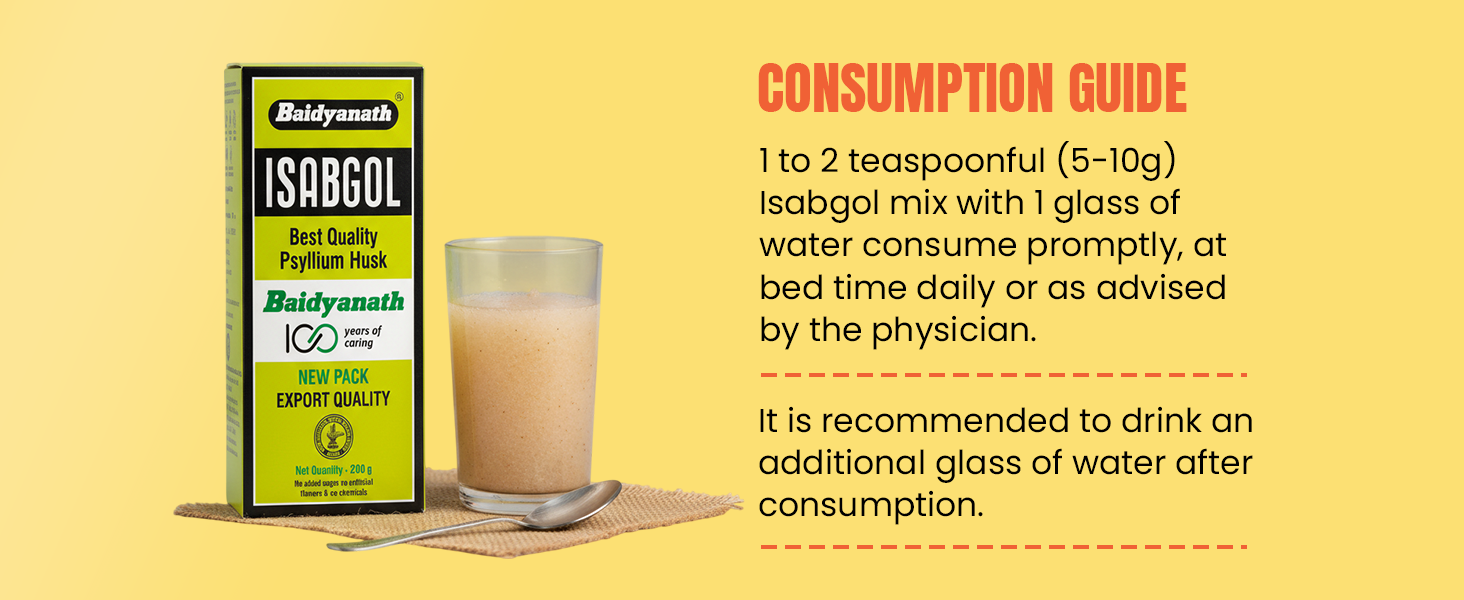 Baidyanath Asli Ayurved Isabgol - Psyllium Husk Powder 200 gm | Effectively Relieves Constipation | Premium Dietary Fiber Supplement For Digestion | Gluten-Free | Plantago Ovata, Husk