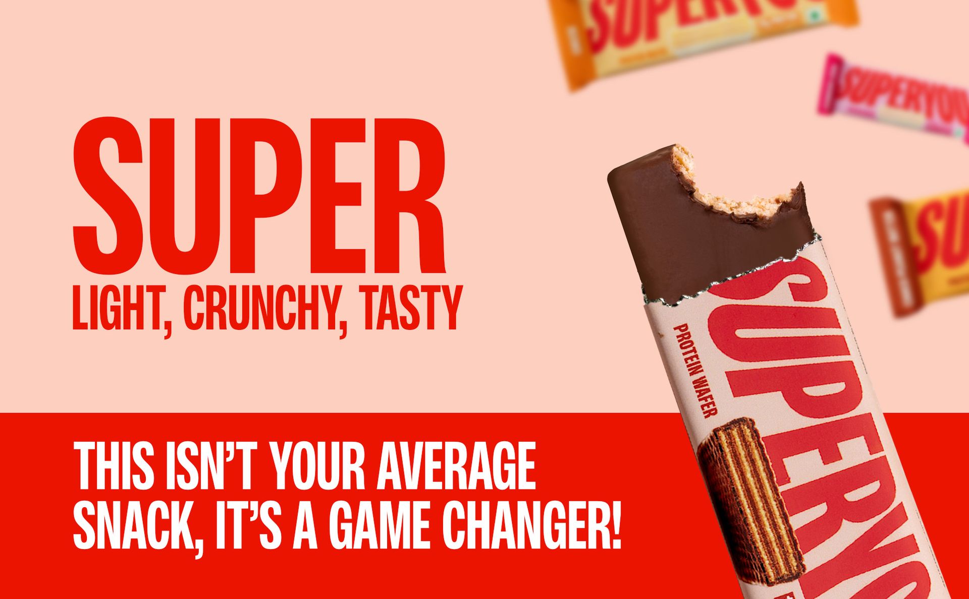 SuperYou Coffee Protein Wafer Bars (Pack of 10)|10g Protein, 3g Fiber, No Added Sugar|Yeast Fermented Protein|Energy Bars|Crunchy Wafer Bar|100% Vegetarian|No Palm Oil|400g
