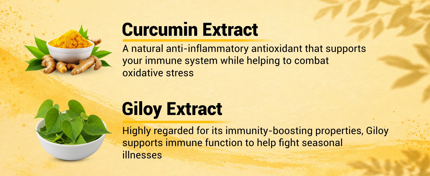 NutraStore Immunity Booster for Men & Women | Curcumin, Giloy, Amla, Moringa, Ginger, Orange & Piperine | Daily Health Supplement | 60 Capsules | Pack of 2