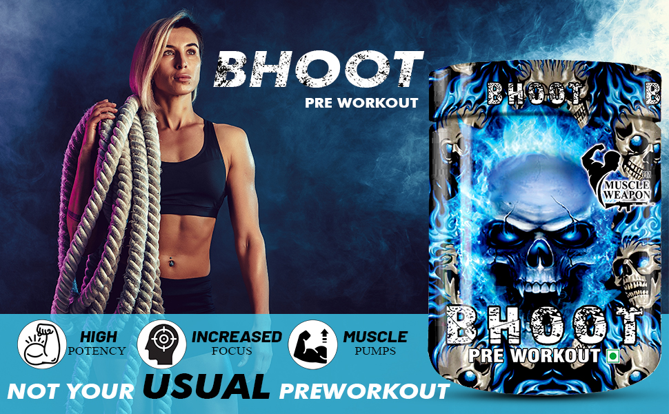 Bhoot Preworkout 180g 30 Servings | Pump| Focus| Stamina (Watermelon)