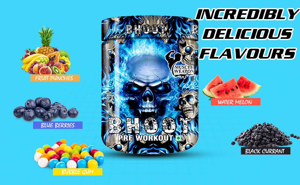 Bhoot Preworkout 180g 30 Servings | Pump| Focus| Stamina (Watermelon)