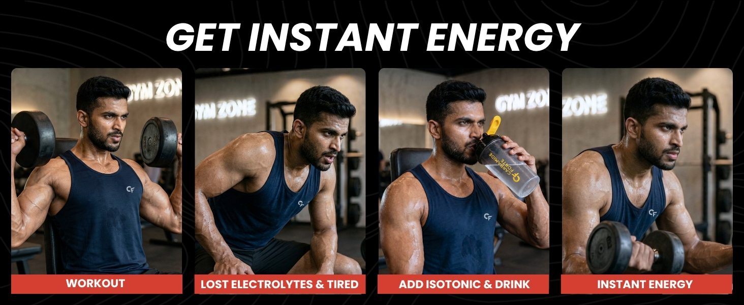 Carbamide Forte Isotonic Powder | Pre Workout Supplement For Men And Women| Instant Energy Drink for PreWorkout | Electrolytes Powder with added BCAA & L Glutamine - Litchi Flavour - 500g (Pack of 2)