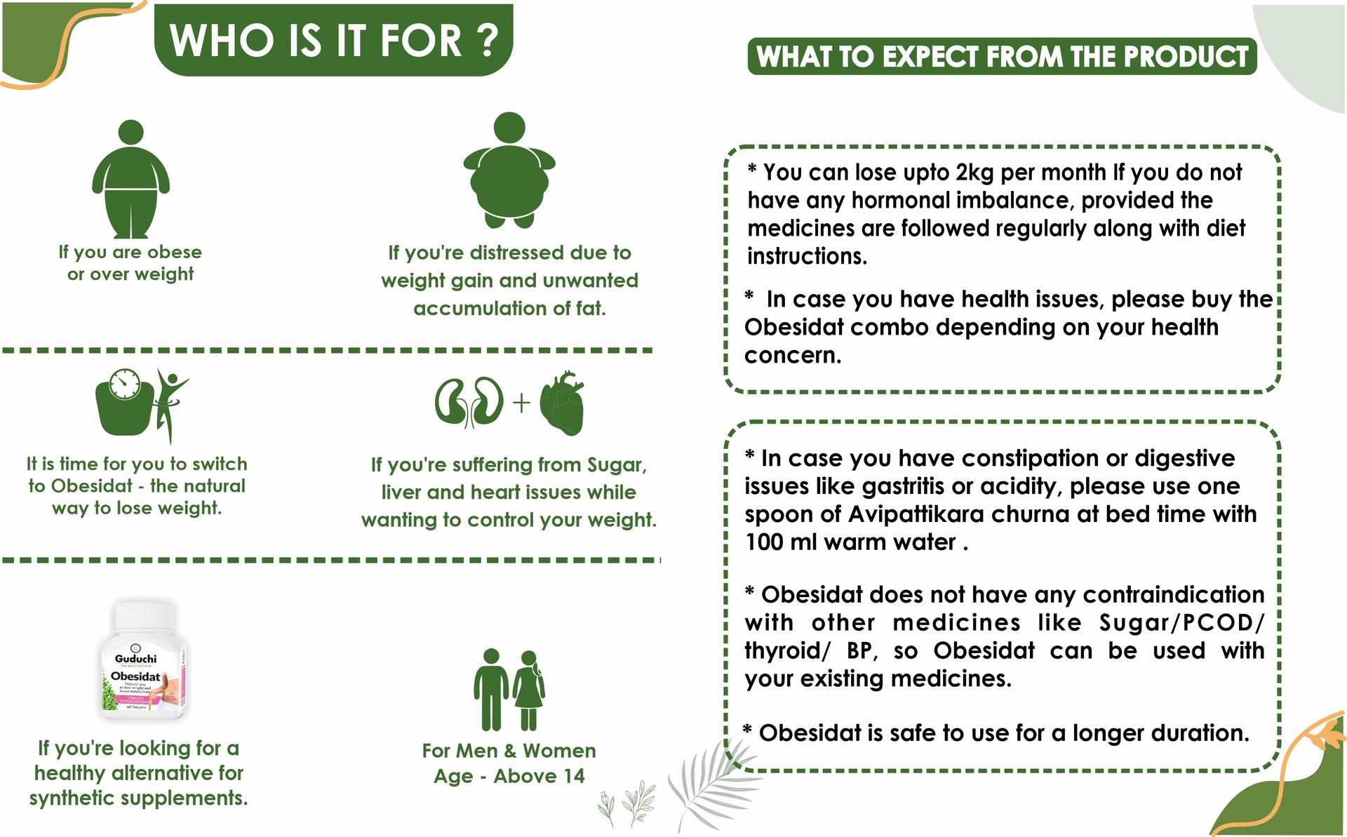 The Ayurvedism Obesidat | Ayurveda Weight Management Supplement Tablets for Men & Women | 180 Tabs for 3 months