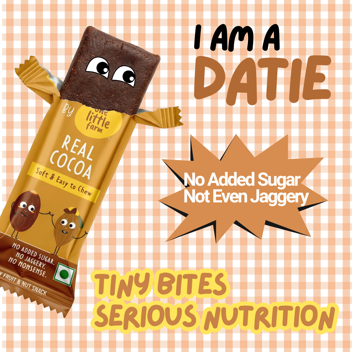 Daties by One Little Farm - Combo Pack Date Bites | Made with Dates, Cashew & Almond | Clean-Label Healthy Snack for Little Ones | Soft and Easy to Chew | No Added Sugar or Jaggery | 20g Each (Pack of 16)