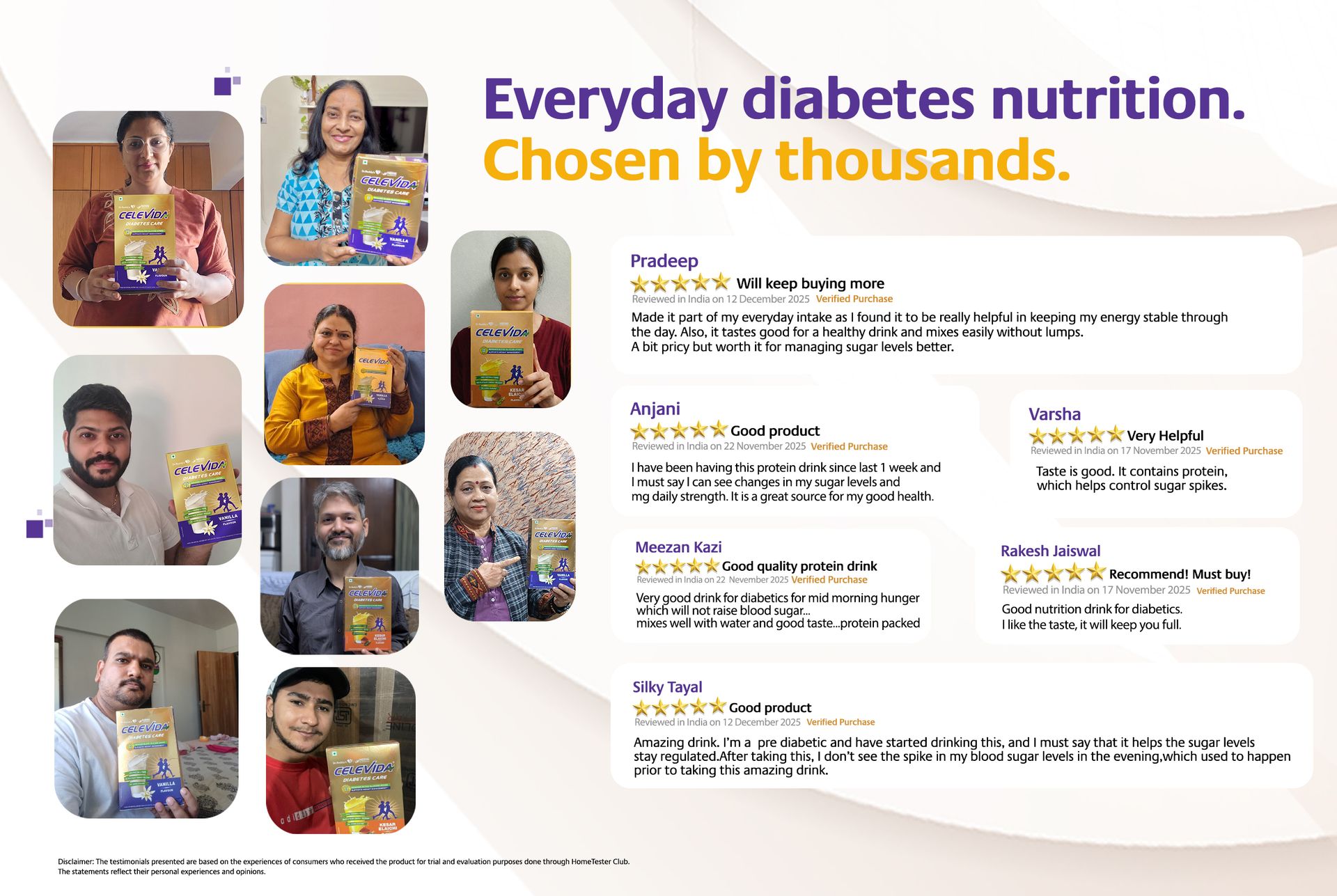 Celevida Diabetes Nutrition I Clinically proven I Helps in 24-Hr Sugar Control I Vanilla Flavor 400g Powder I Plant based protein & Dual blend high fiber I No Added sugar I By Dr. Reddy’s Nestle Health Science I Tin pack
