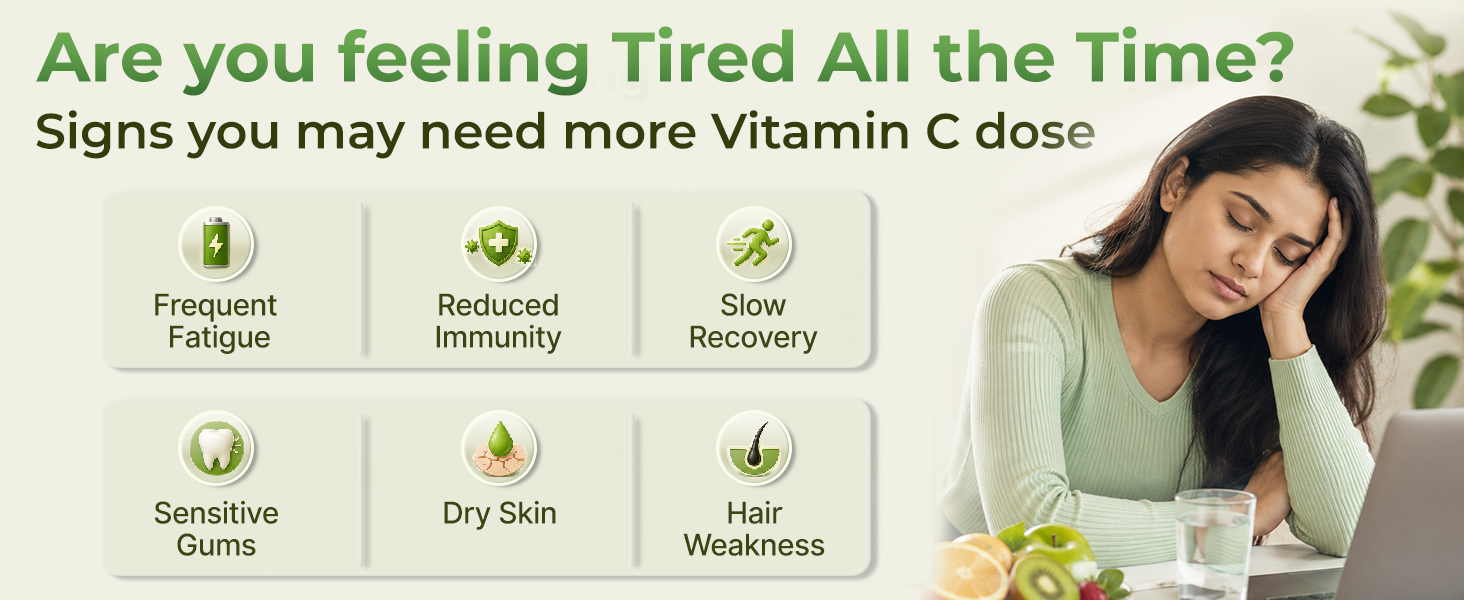INLIFE Vitamin C Amla Extract Supplement, 1000mg, 60 Veg Capsules