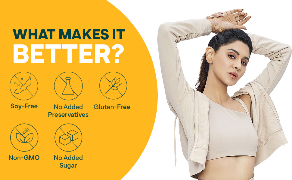 OZiva Protein & Herbs for Women, No Added Sugar, Vanilla Almond, 454g