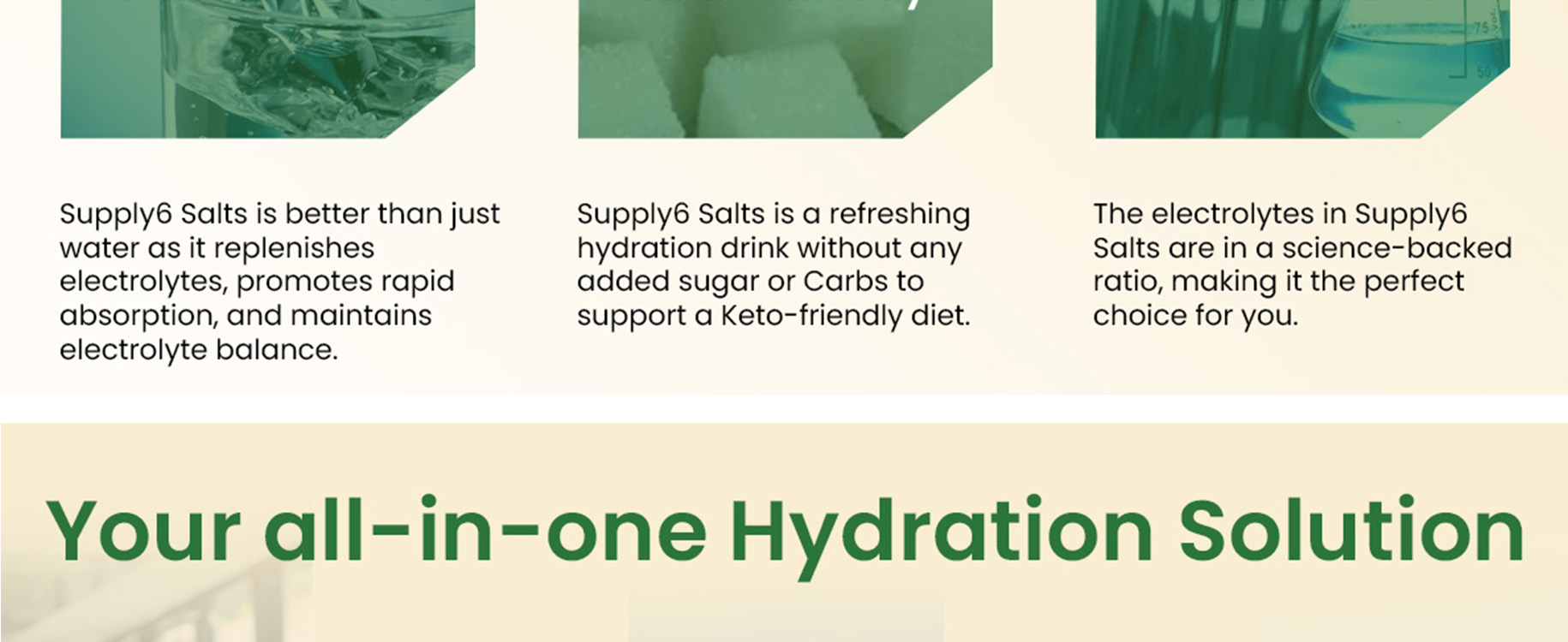 Supply6 Salts | Electrolyte Mix | Zero Added Sugar | Sodium, Potassium, Magnesium, Zinc & Fiber | Keto Friendly, Vegan Friendly, No Preservatives (18 Servings, Lemon Lime)