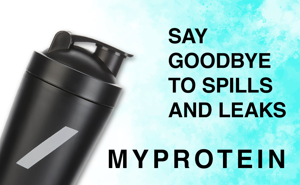 Myprotein Metal Shaker Stainless Steel Bottles For Gym (Silver-Blue)-100% Leakproof Guarantee, Ideal For Protein, Pre Workout, Bcaas & Water Bpa Free 750 ML