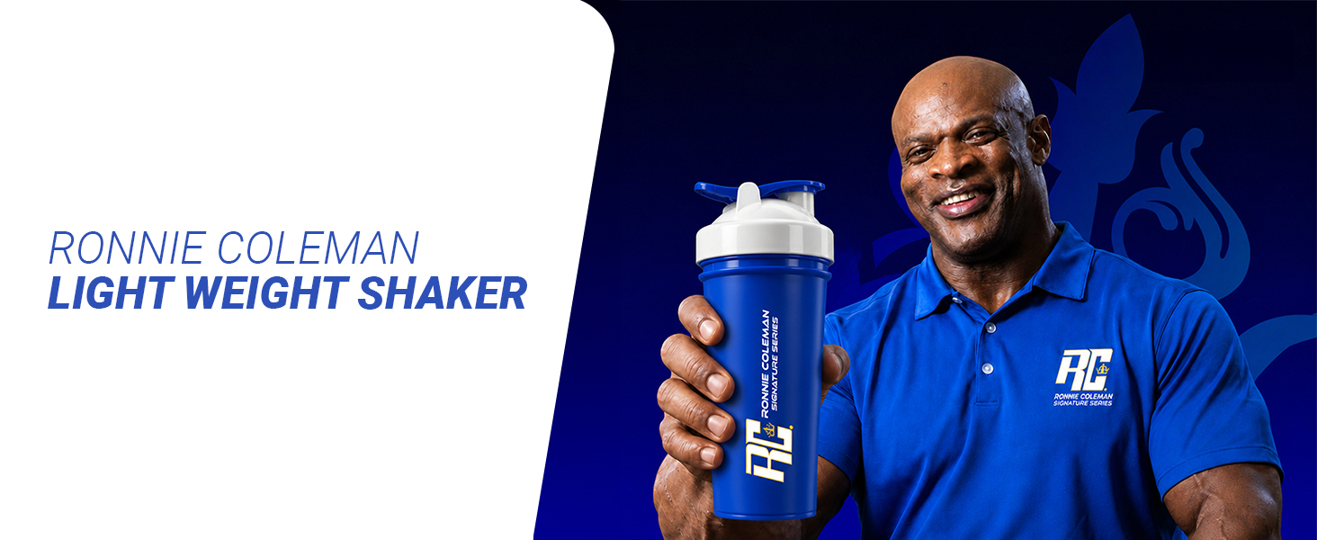 Ronnie Coleman Signature Series Lightweight Shaker, Blue, 600ml