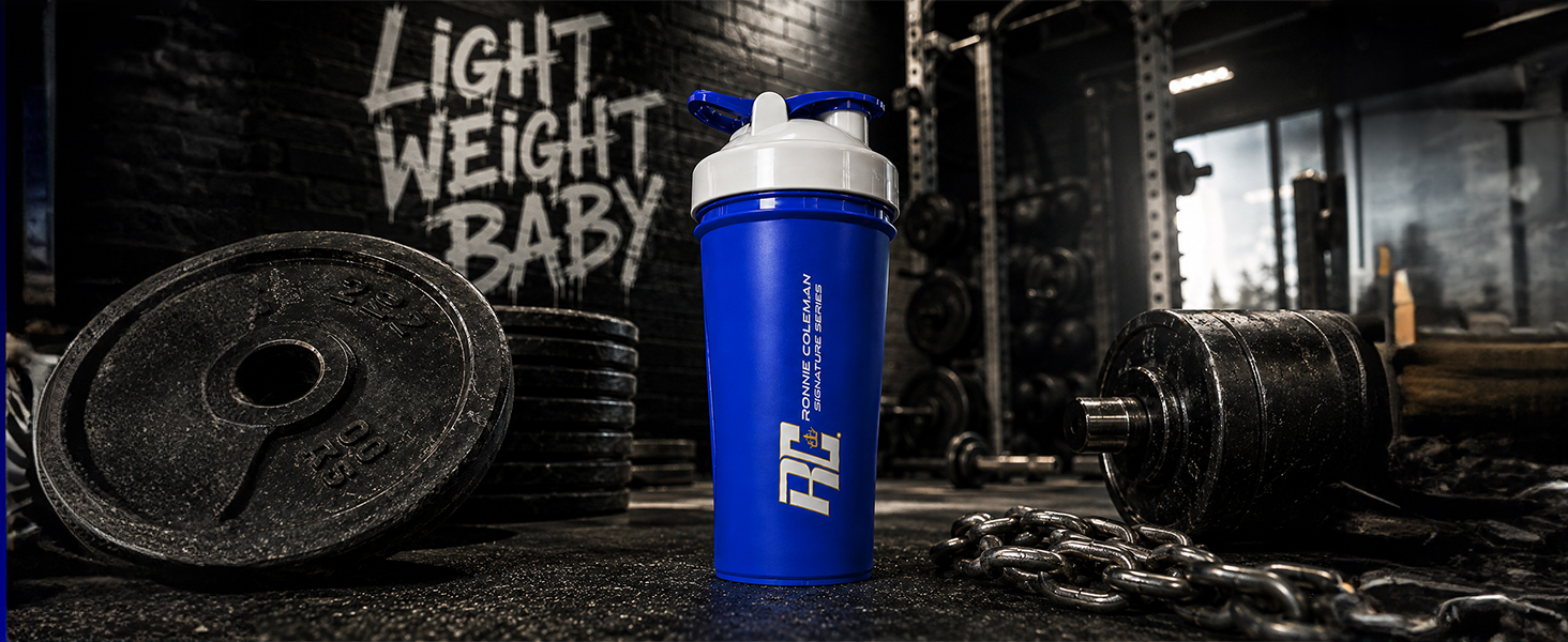 Ronnie Coleman Signature Series Lightweight Shaker, Blue, 600ml