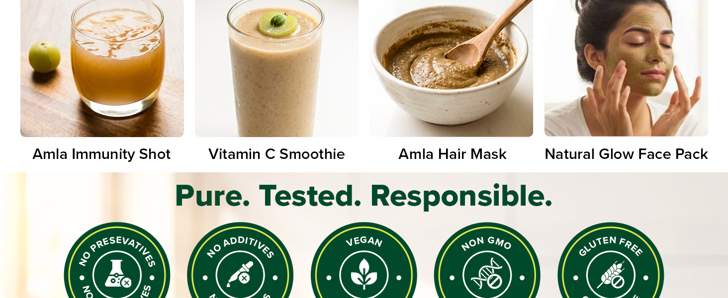 VAHDAM Amla Powder 200g | Natural Vitamin C Source | Supports Immunity, Hair & Natural Vitality | Ideal for Eating, Drinking & Skin | Vegan | 66 Servings