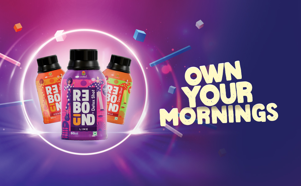 Rebound Detox Shot - Assorted Pack of 04 (Lime and Orange)|Liver Detox Drink & Hangover recovery shot|Zero Sugar Natural Detox Beverage |Ayurvedic Morning Recovery Drink