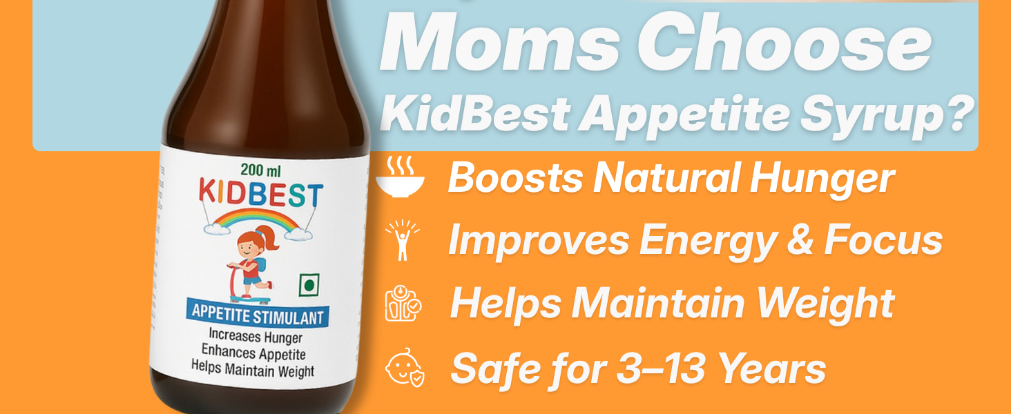 HealthBest Kids L-Lysine Nutritional Supplement Syrup, 200 mL | Essential Vitamins for Growing Children