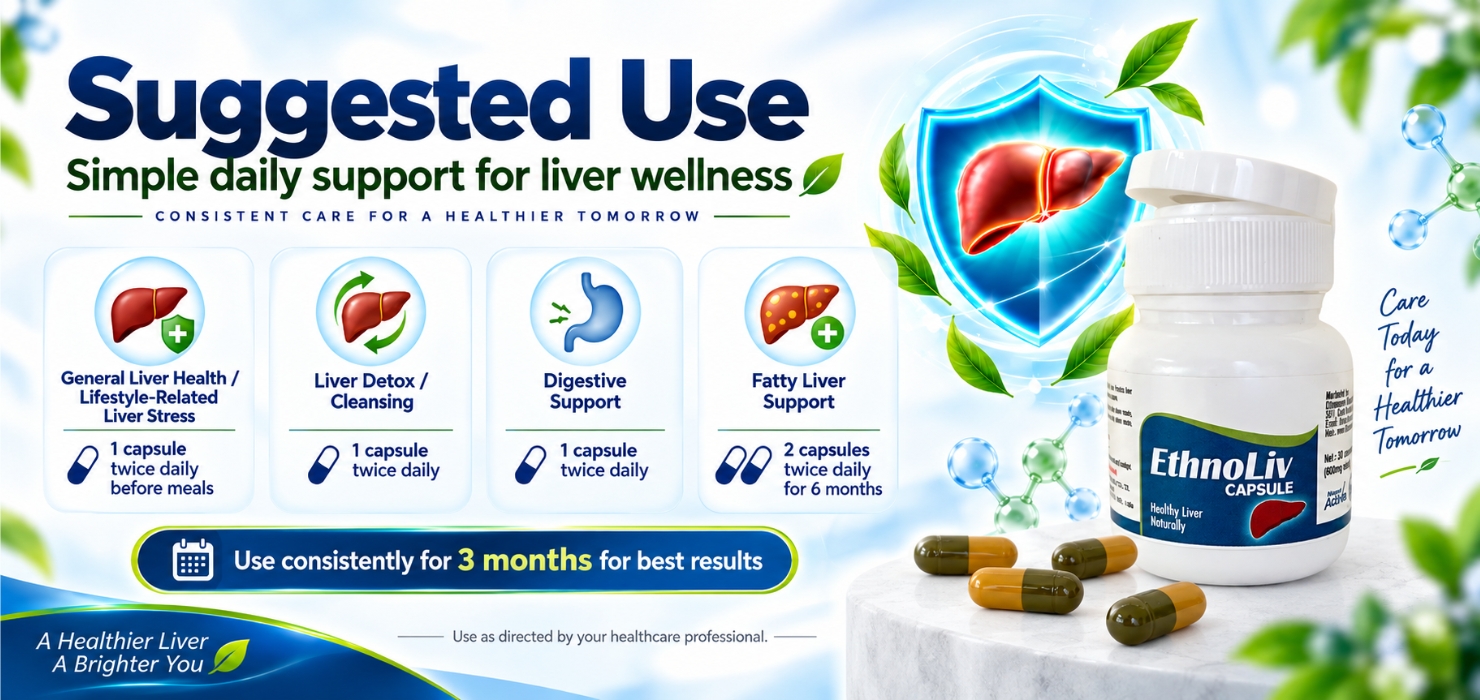 EthnoLiv – Ayurvedic Liver Detox & Metabolism Support Capsules | Fatty Liver Support, Detox & Cleanse | Improves Health, Digestion & Metabolism | Herbal Supplement with Ayurvedic Herbs | 120 Capsules, Pack of 4