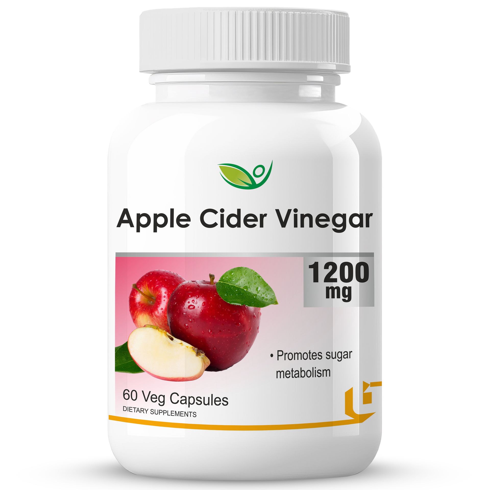 Biotrex Apple Cider Vinegar - 1200mg (60 Capsules), Promotes sugar metabolism, Pack of 2