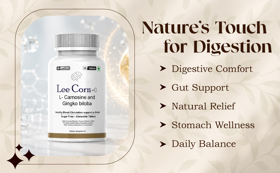 G chewable L Carnosine 200mg & Ginkgo Biloba 60mg Supplement | Support brain health, memory, Mental clarity, and cognitive function -30 Tablets