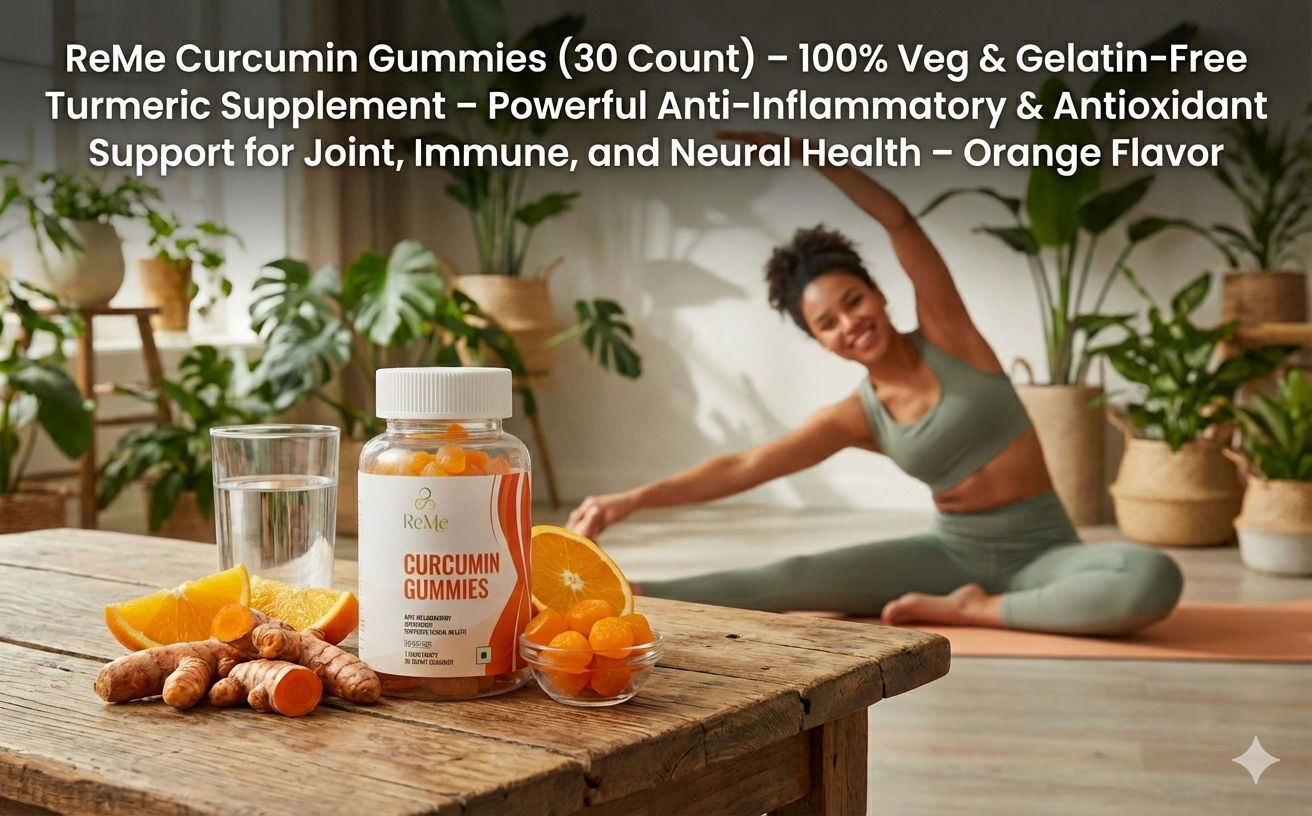 ReMe Curcumin Gummies - Supports Neural Health - Antioxidant & Anti-Inflammatory - Suitable for Children above 5 Years - Vegan - Pectin-Based