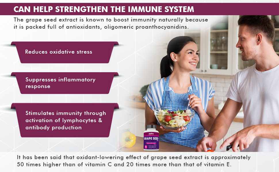 Zenith Nutrition Grape Seed Extract 500mg - 60 capsules