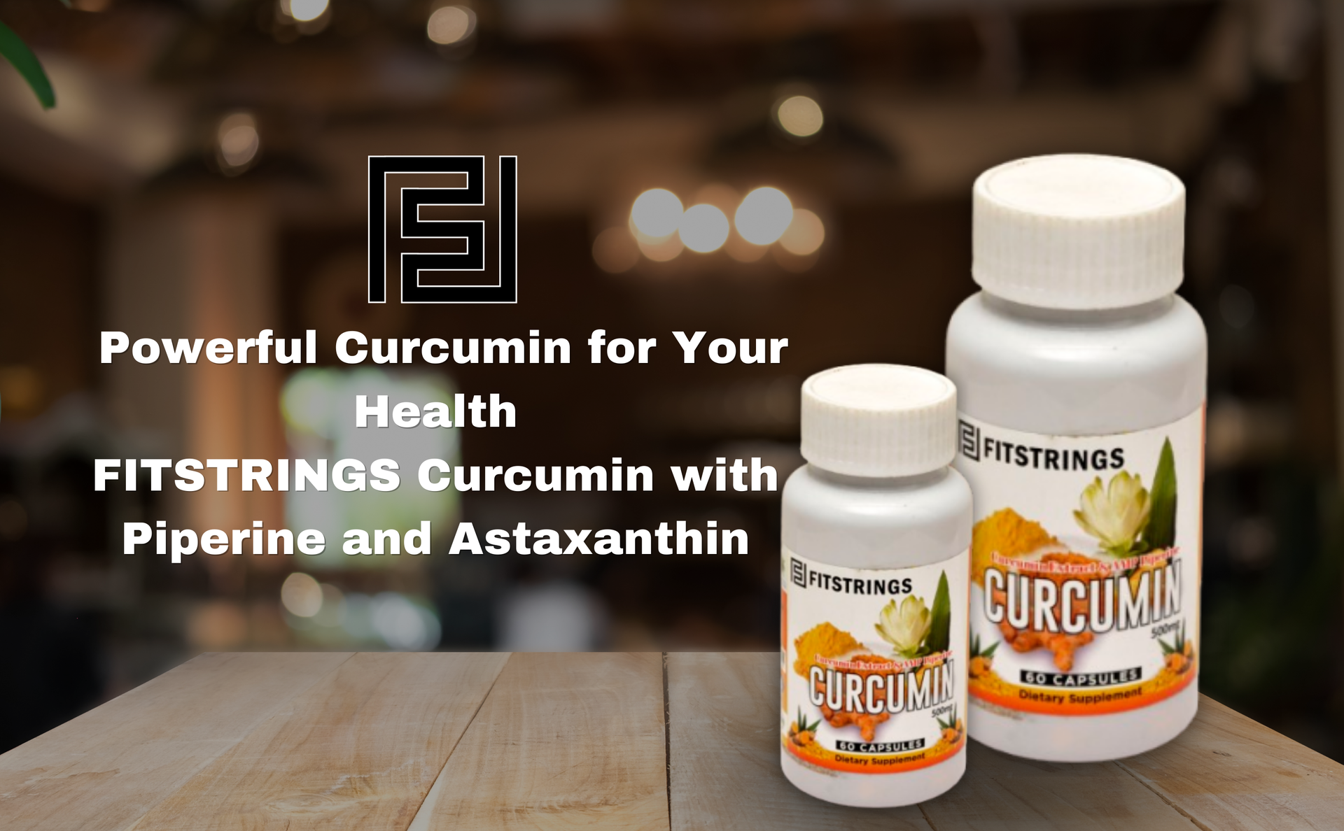 VALUE PACK !!!! FITSTRINGS Turmeric Curcumin with Piperine 95% Curcuminoids - High Absorption Joint Support & Anti-Inflammatory Supplement - 60 Veg Capsules