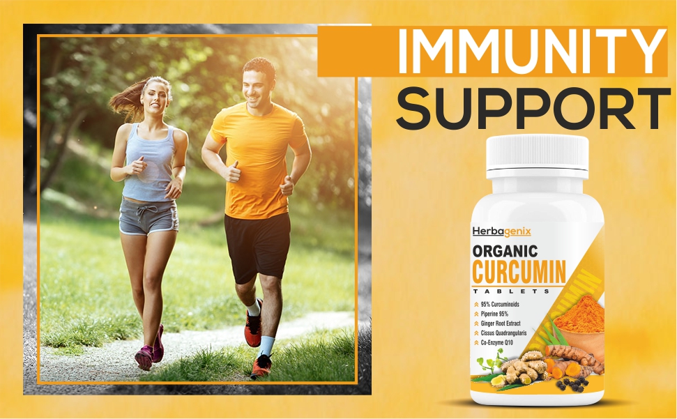 Curcumin Tablet (95% Curcuminoids) With Piperine and Ginger - 60 Organic Curcumin Tablets