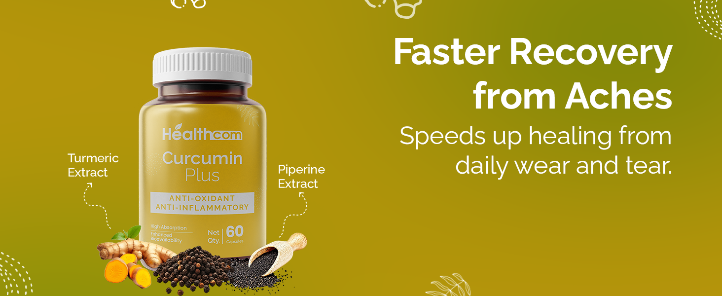 Curcumin Plus Capsules | 500mg High Potency Curcumin 95% with 5mg Piperine 95% | Advanced Turmeric Extract for Joint Health, Inflammation Relief, & Antioxidant Support