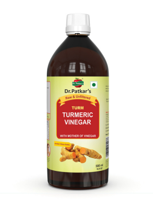 Dr. Patkar's Apple Cider Vinegar with Turmeric Vinegar & Black Pepper Extract |Weight Management, Boost Immunity & Detox, Skin Health |500ml