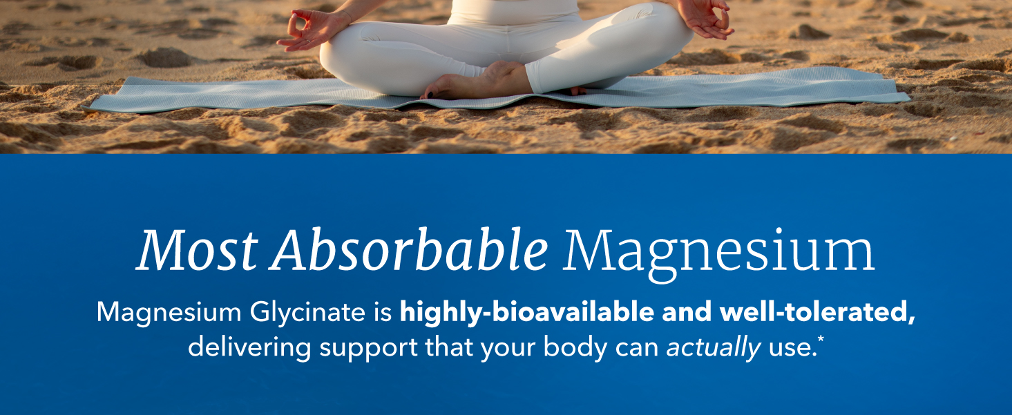 Magnesium Glycinate 500mg, High Absorption, Sleep & Relaxation Support