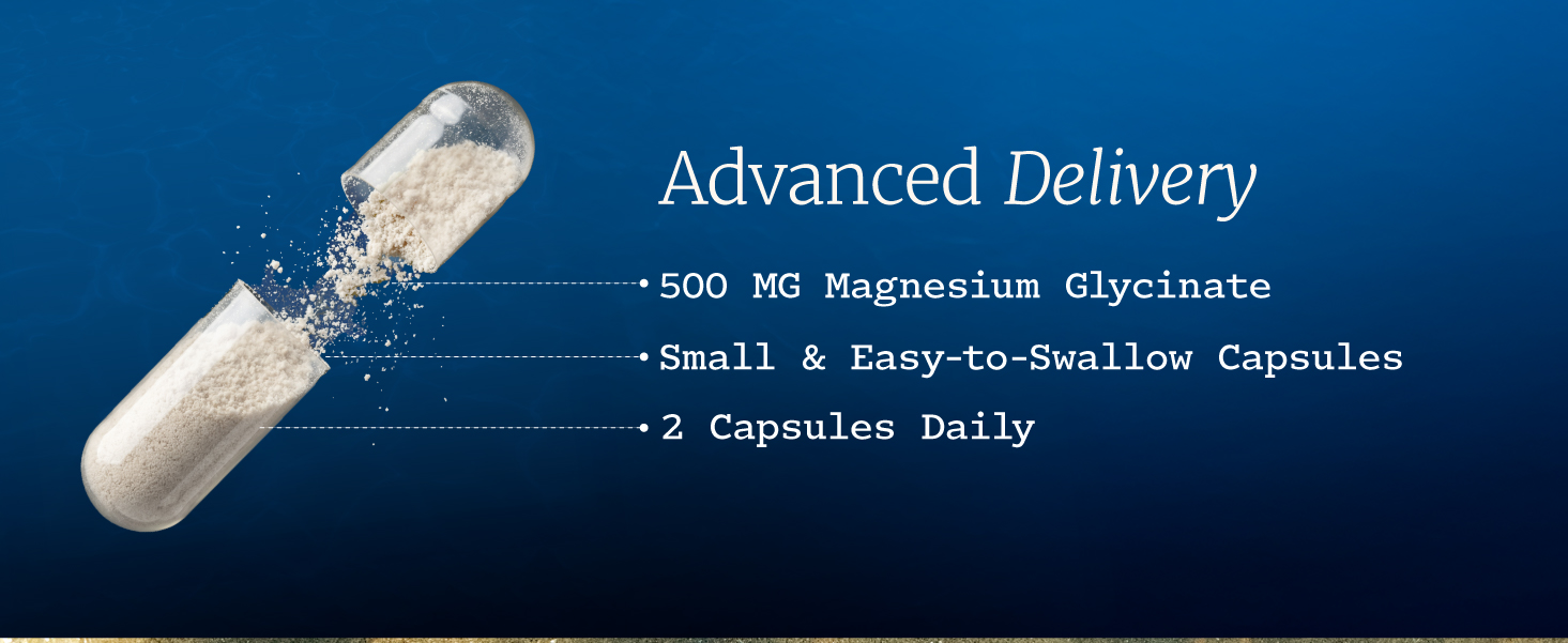 Magnesium Glycinate 500mg, High Absorption, Sleep & Relaxation Support