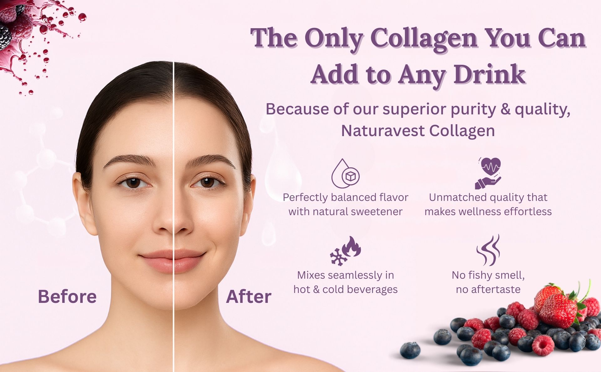 Hydrolysed Marine Peptide Collagen Supplements 7000mg, Powder with Ceramide, Superfruit Extract, Vitamin C, Biotin, Hyaluronic Acid for Healthy Skin, Hair & Nails - Type 1 & 3 Premium Collagens - 200g