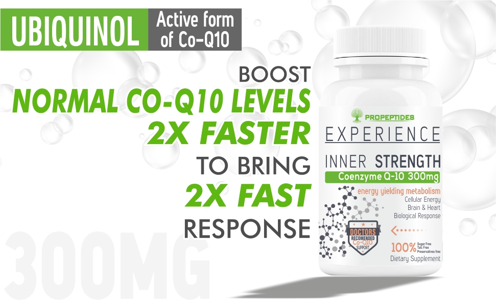 CoQ10 Ubiquinol 300mg - Coenzyme Q10 with Omega 3, Alpha Lipoic Acid & Vitamin B1 | Antioxidant Support for Heart & Energy, 120 Tablets