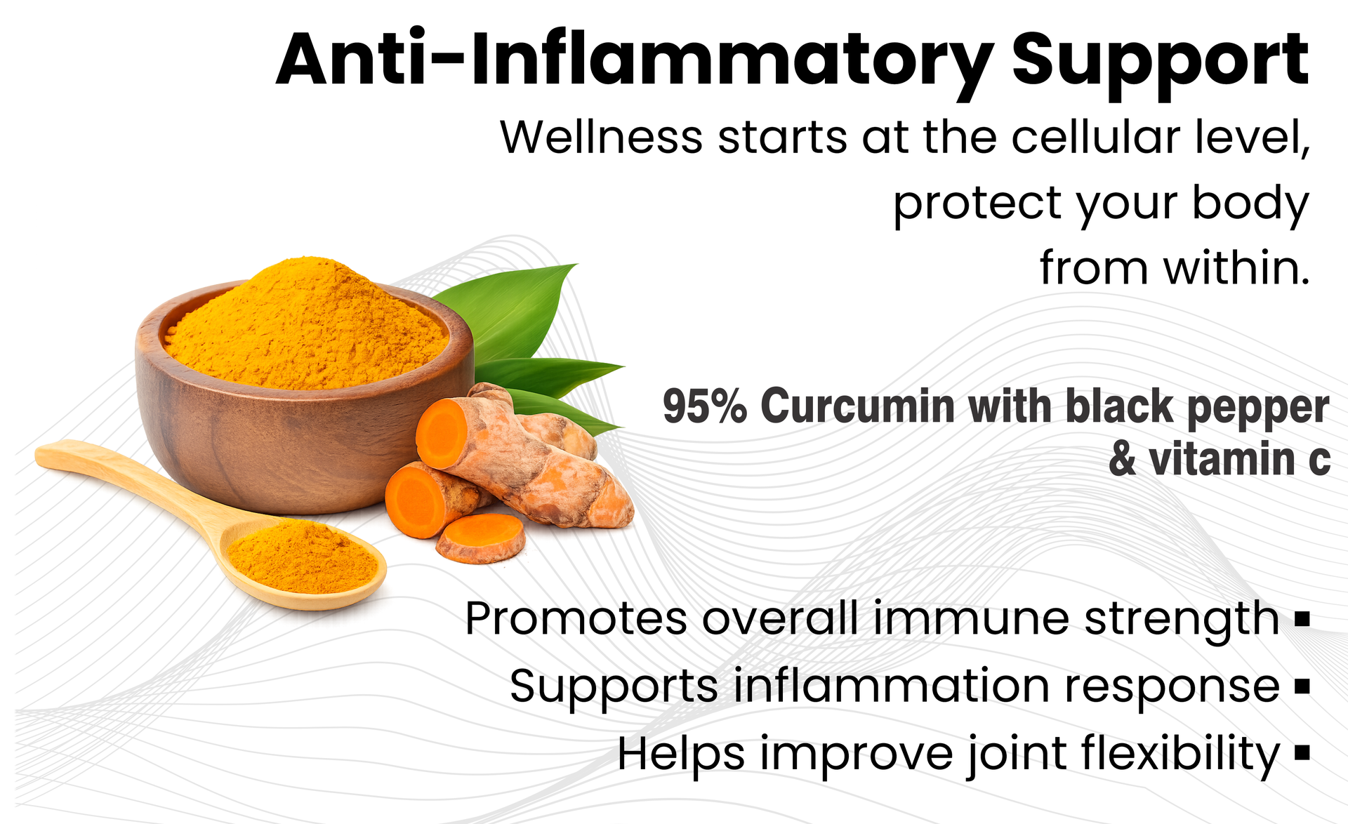 Curcumin 100 veg capsules-with 95% Curcuminoids - Higher Absorption- Antioxidant & Anti-inflammatory Supplement - For Skin, Joint Support, Boosts Immune System