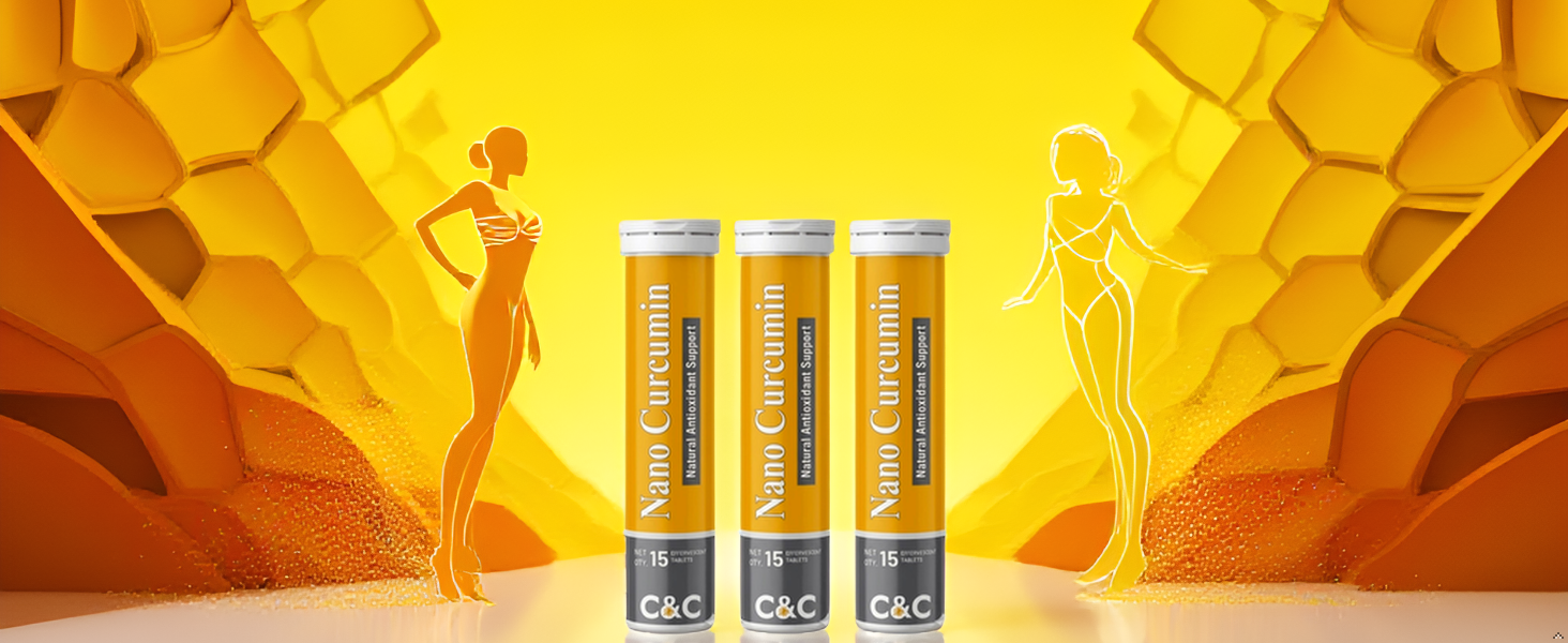 Nano Curcumin Effervescent Tablets – High Absorption Turmeric Supplement for Joint, Bone & Immunity Support – Anti-Inflammatory Formula for Digestion & Gut Health – Fast Dissolving Tablets (Pack of 1)