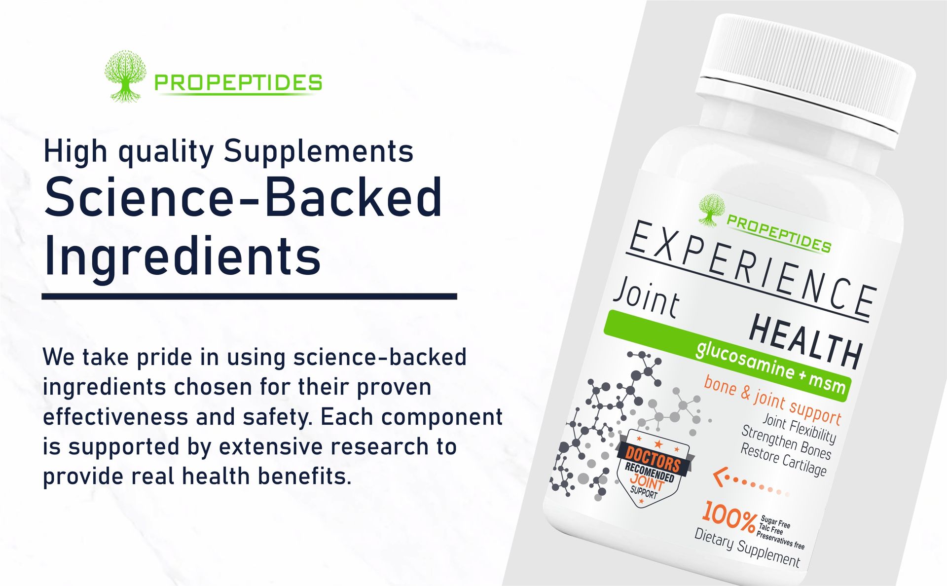 Joint Support Supplement with Glucosamine, Chondroitin, MSM, Boswellia, Collagen Type 2, Hyaluronic Acid & Vitamin D3 | Tablets for Bone & Joint Health, ((COUNT)) Tablets