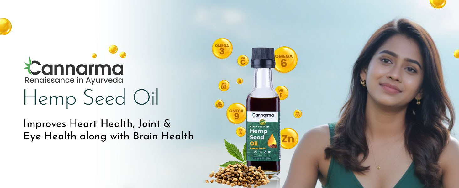 Hemp Seed Oil | Cold Pressed | Rich in Omega 3,6,9-100 ml | Plant Based | Rich in Magnesium, Potassium, Iron | EPA & DHA | For Heart, Brain, Eyes & Joints Health | Helps manage cholesterol